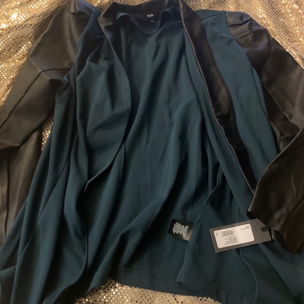 Mossimo blazer with faux leather detail